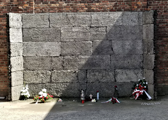 Wall where non-Jewish Poles were shot to death