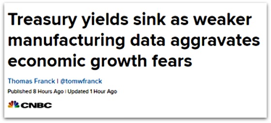 Treasury yields sink