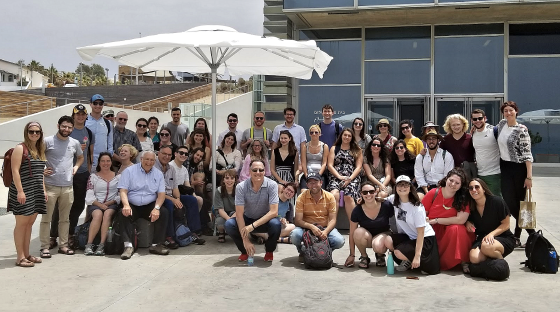 Gary Carmell . In front of the Peres Center for Peace and Innovation