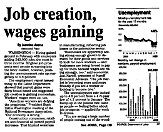 Job creation, wages gaining