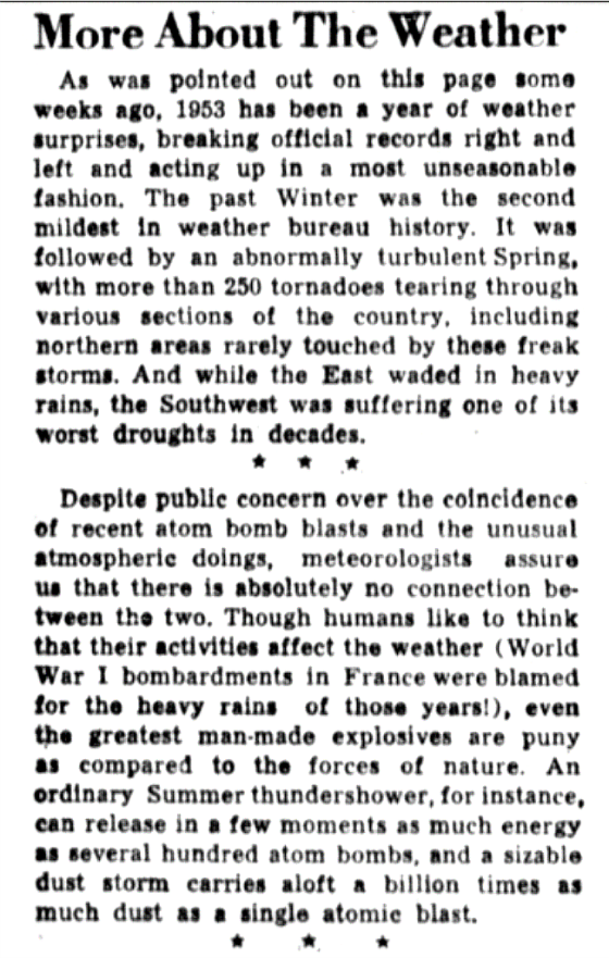More About the Weather - Climate Change