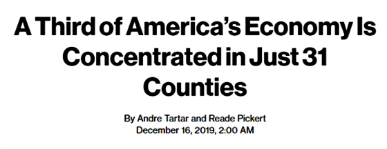 A Third of America's Economy Concentrated in 31 Counties