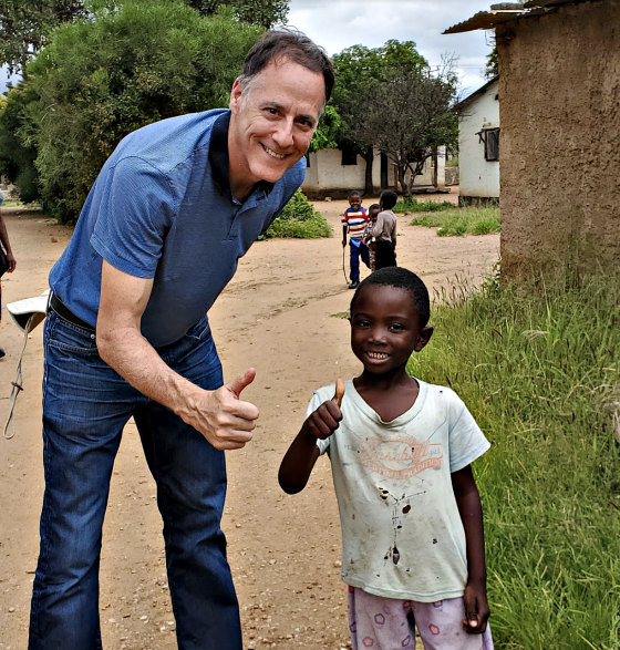 Zambia child with Gary Carmell