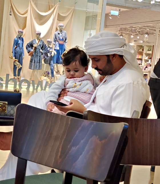 Father with his daughter in Dubai