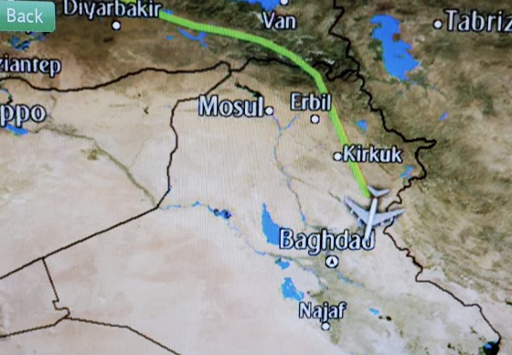 flying over Iran