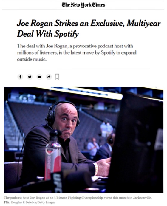 Joe Rogan Strikes an Exclusive, Multiyear Deal with Spotify