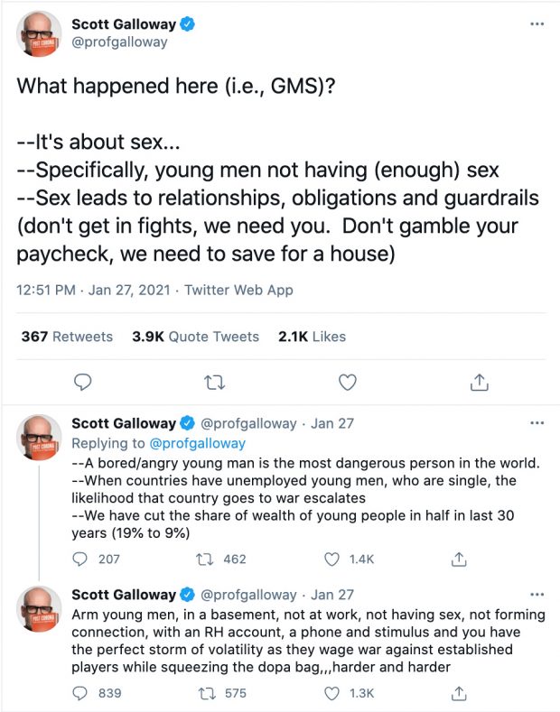 Scott Galloway @profgalloway GameStop Robinhood