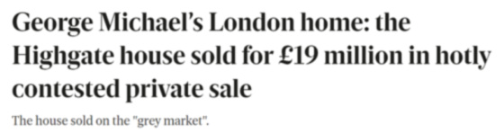 George Michael's London home sold for 19 million