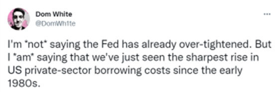 Dom White I'm _not_ saying the Fed has already over-tightened