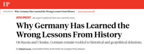 Why Germany Has Learned the Wrong Lessons From History