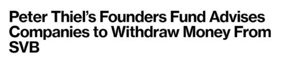 Peter Thiel's Founders Fund Advises Companies to Withdraw Money from SVB