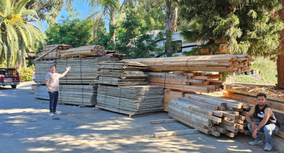 Building a Tennis Paradise the wood used