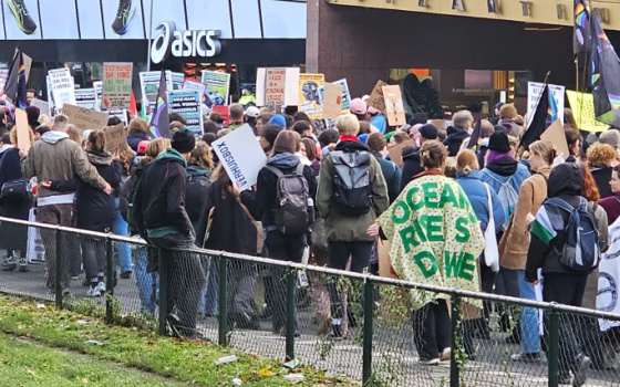 Protesters in Amsterdam