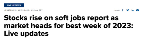 Stocks rise on soft jobs report a market heads for best week of 2023 November 3, 2023