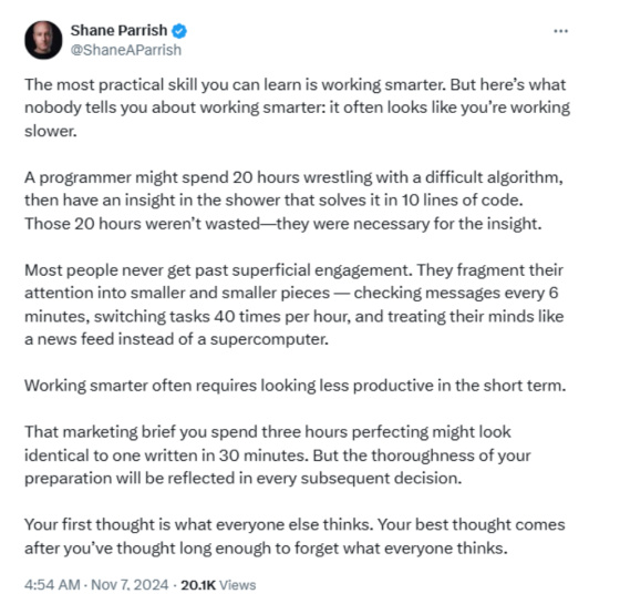 Shane Parrish tweet