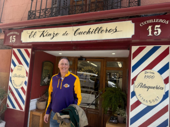 Gary Carmell haircut in Madrid