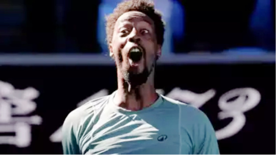 38 year old Frenchman Gael Monfils JOY