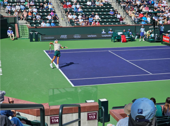 Brandon Nakashima playing Ben Shelton Indian Wells March 2025