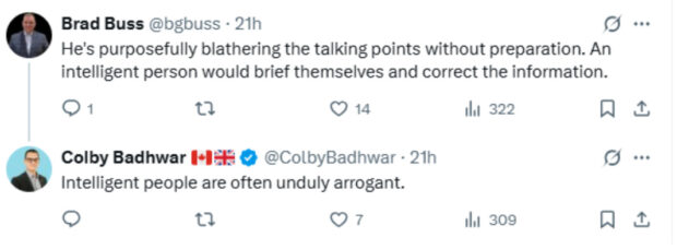 Brad Buss @bgbuss He's purposely blathering