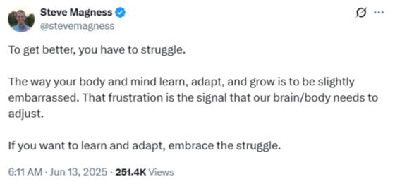 Steve Magness To get better, you have to struggle June 13, 2025
