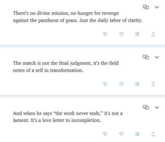 There's no divine mission, no hunger for revenge