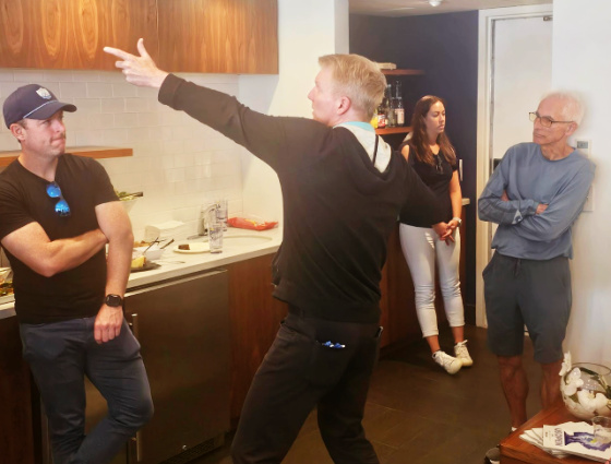 showing how he would correct Coco’s ball toss