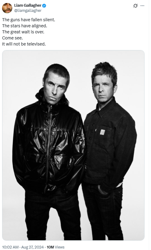 Liam Gallagher Tweets
