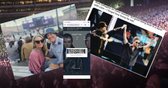 Oasis Noel and Liam Ticket
