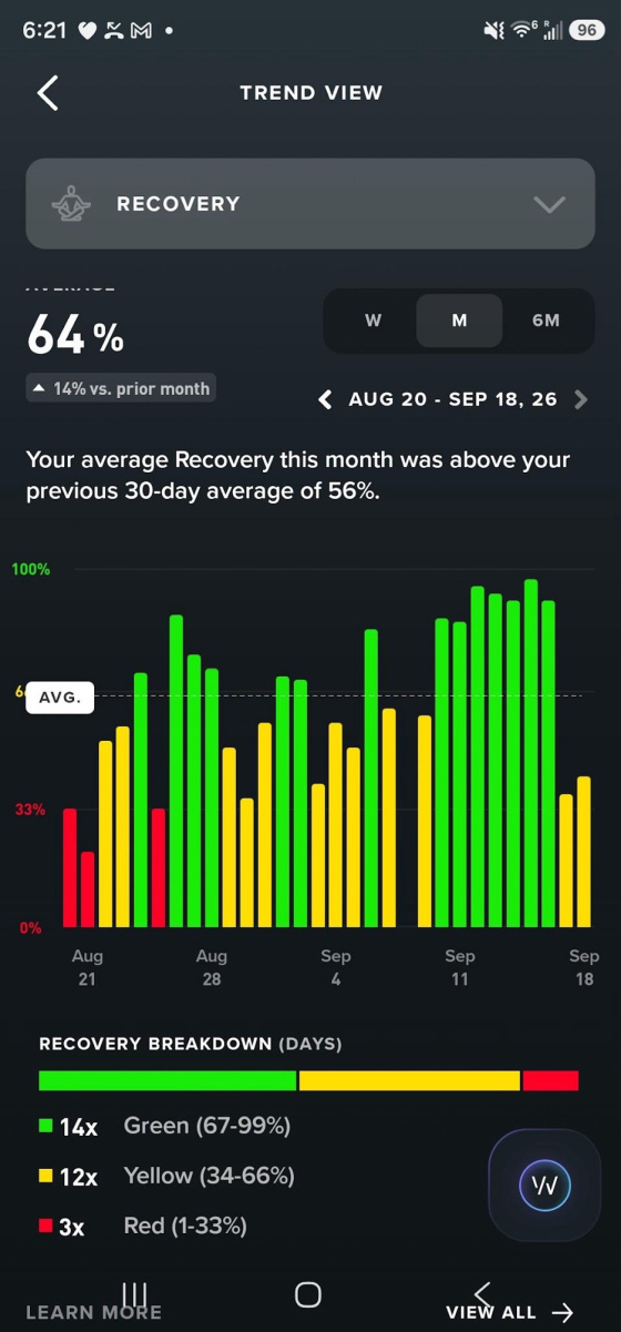 Ibiza Whoop Data - Gary