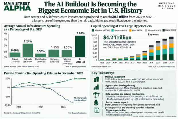 The AI Buildout is Becoming the Biggest Economic Bet in U.S. History Main Street ALPHA